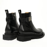 Black Buckle Zip Ankle Boots VanPasch