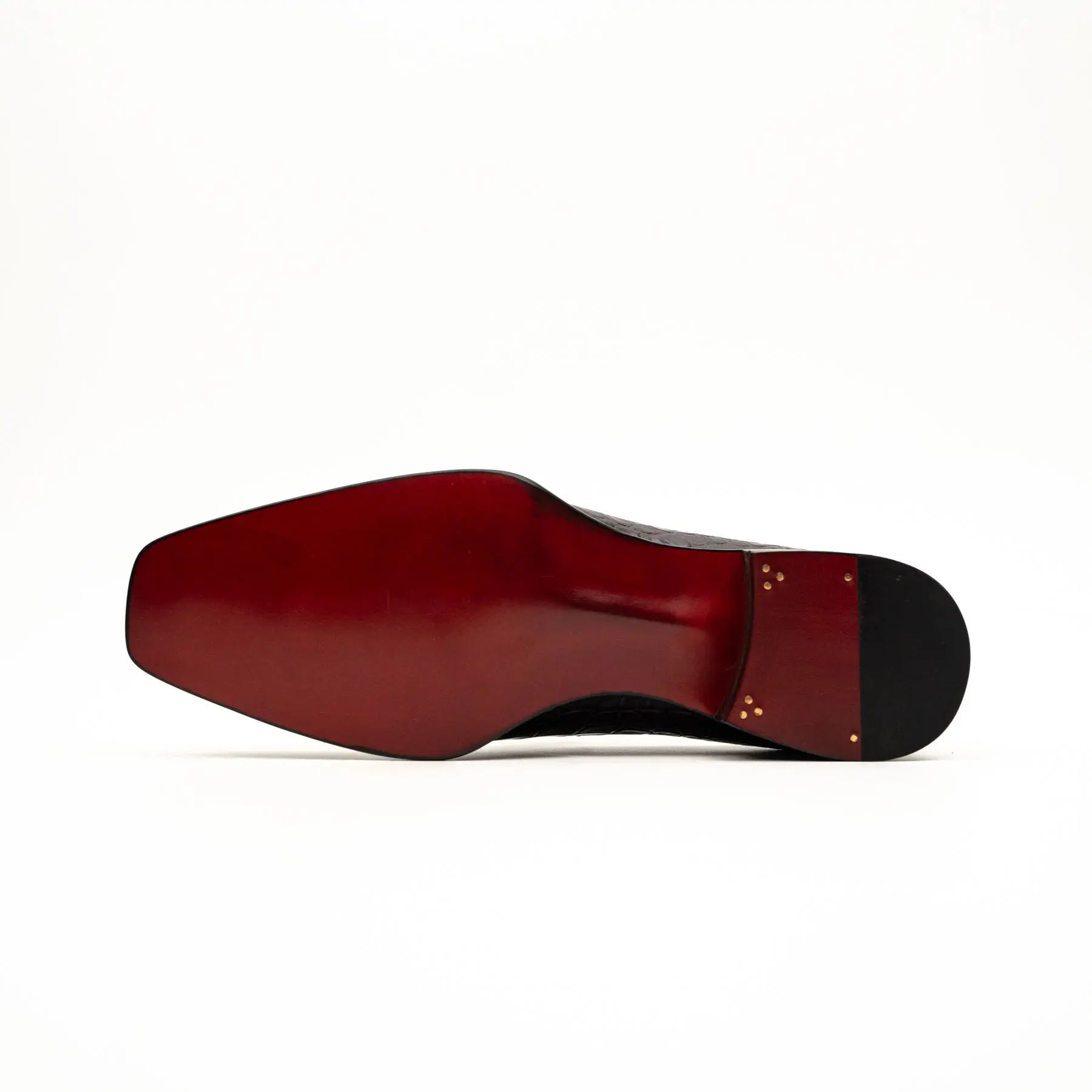 Black Burgundy Crocodile Bit Loafer VanPasch