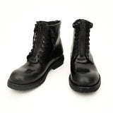 Black Calf Leather Combat Boots VanPasch
