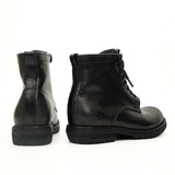 Black Calf Leather Combat Boots VanPasch