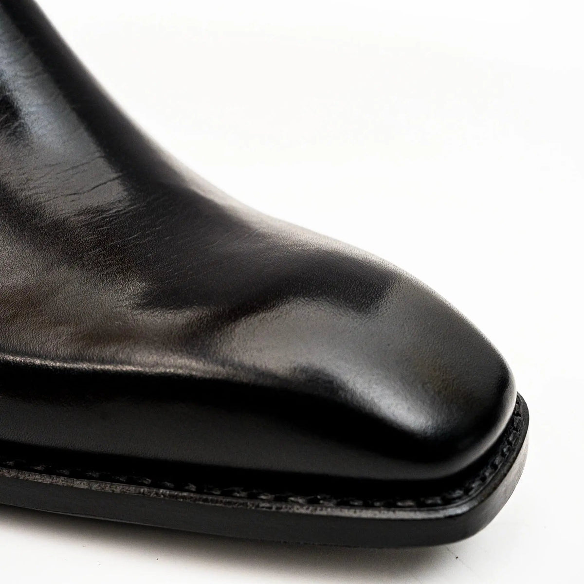 Black Calfskin Monk Strap Boot VanPasch