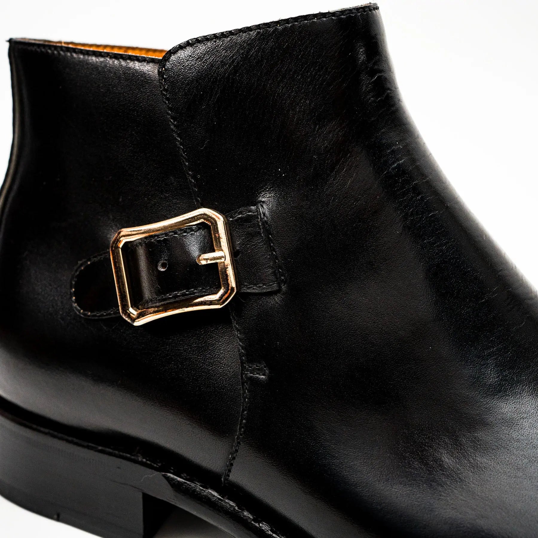 Black Calfskin Monk Strap Boot VanPasch