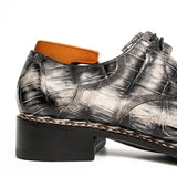 Black Croc-Pattern Norwegian Oxford VanPasch