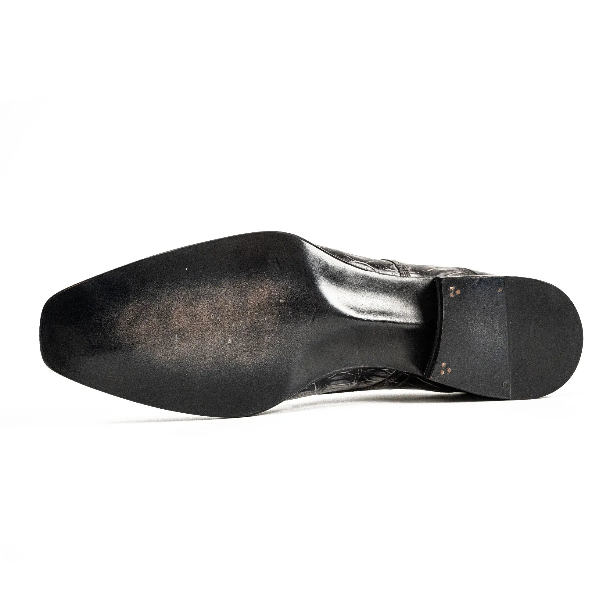 Black Croc-Pattern Norwegian Oxford VanPasch