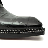 Black Croc Texture Norwegian Derbies VanPasch
