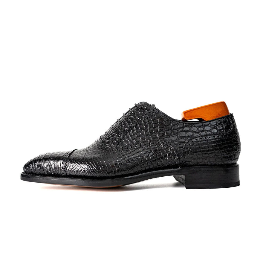 Black Crocodile Goodyear Oxfords VanPasch