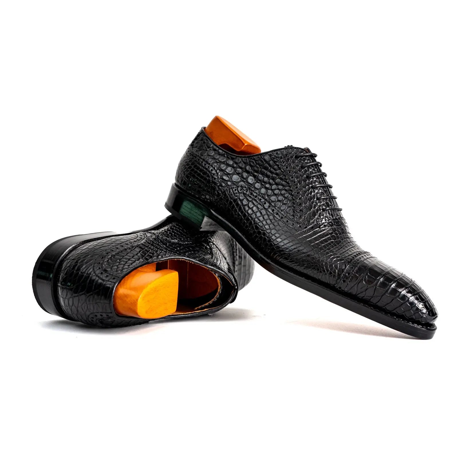 Black Crocodile Goodyear Oxfords VanPasch