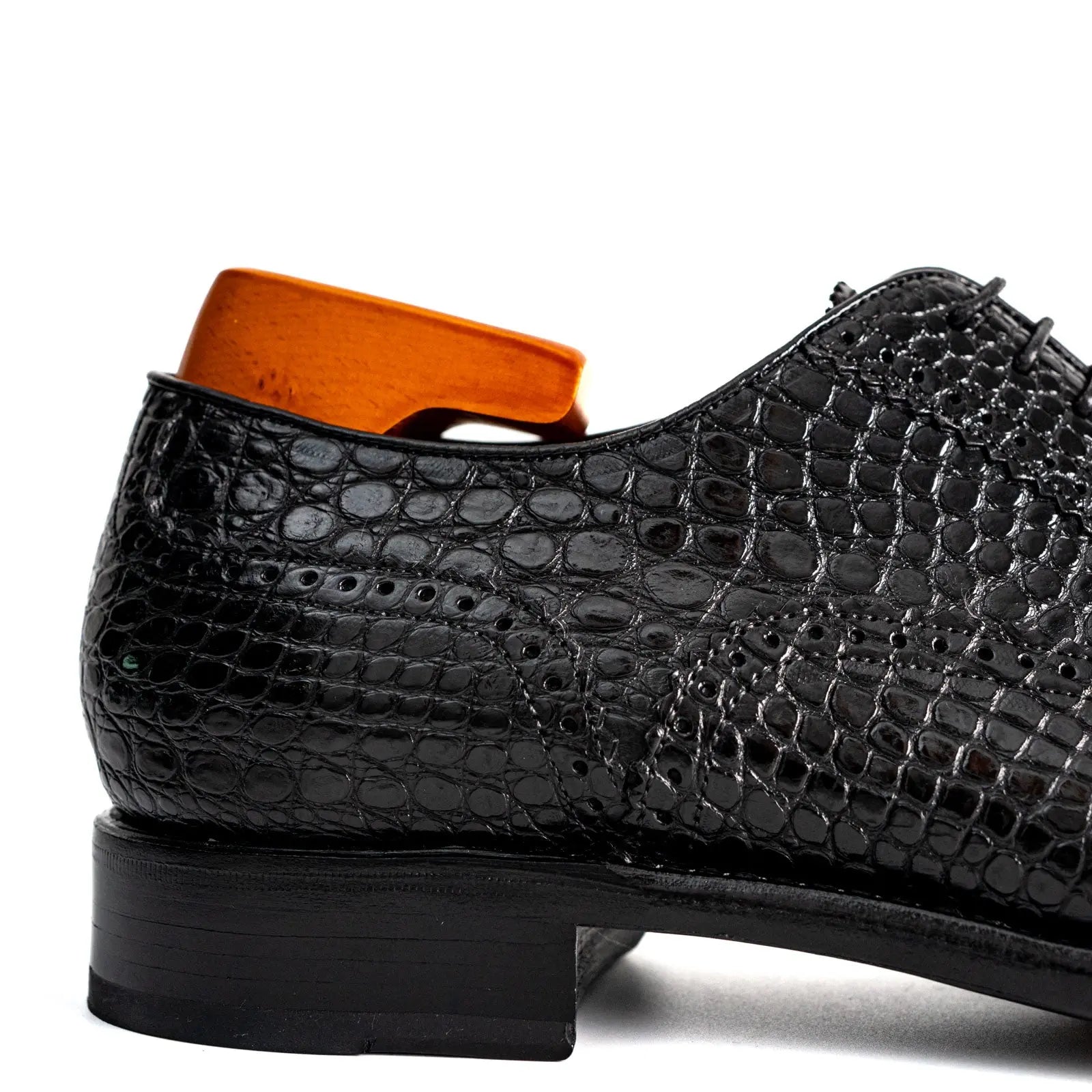 Black Crocodile Goodyear Oxfords VanPasch