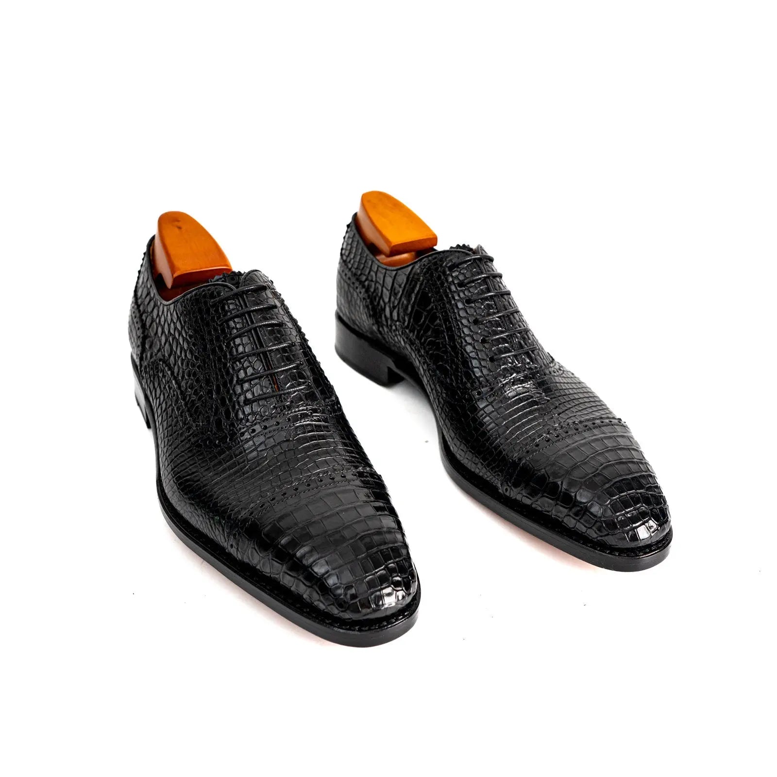 Black Crocodile Goodyear Oxfords VanPasch