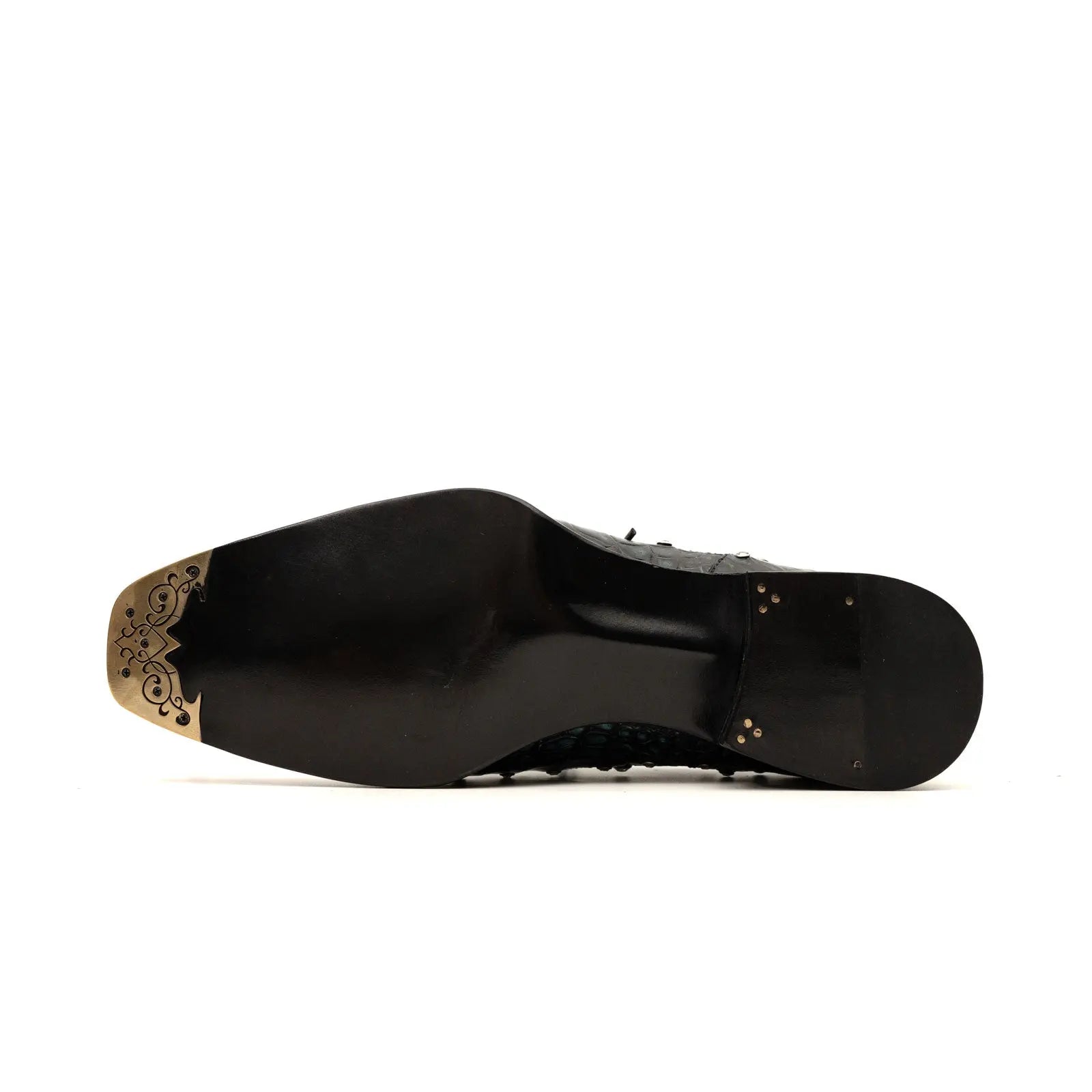 Black Crocodile Norwegian Oxford Shoes VanPasch