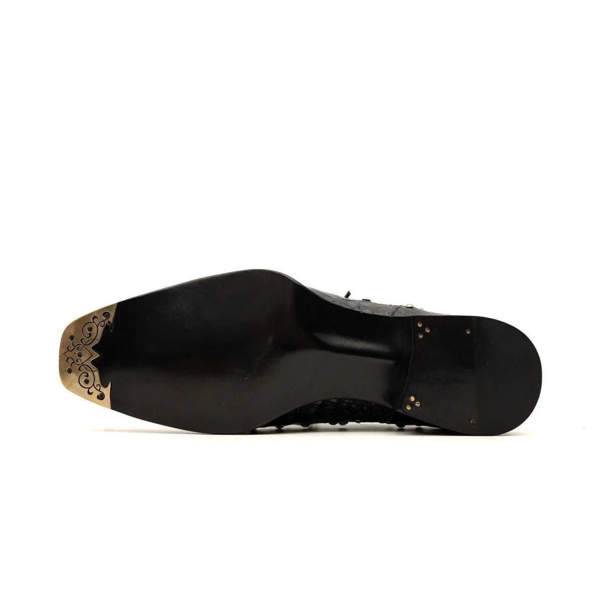 Black Crocodile Norwegian Oxford Shoes VanPasch