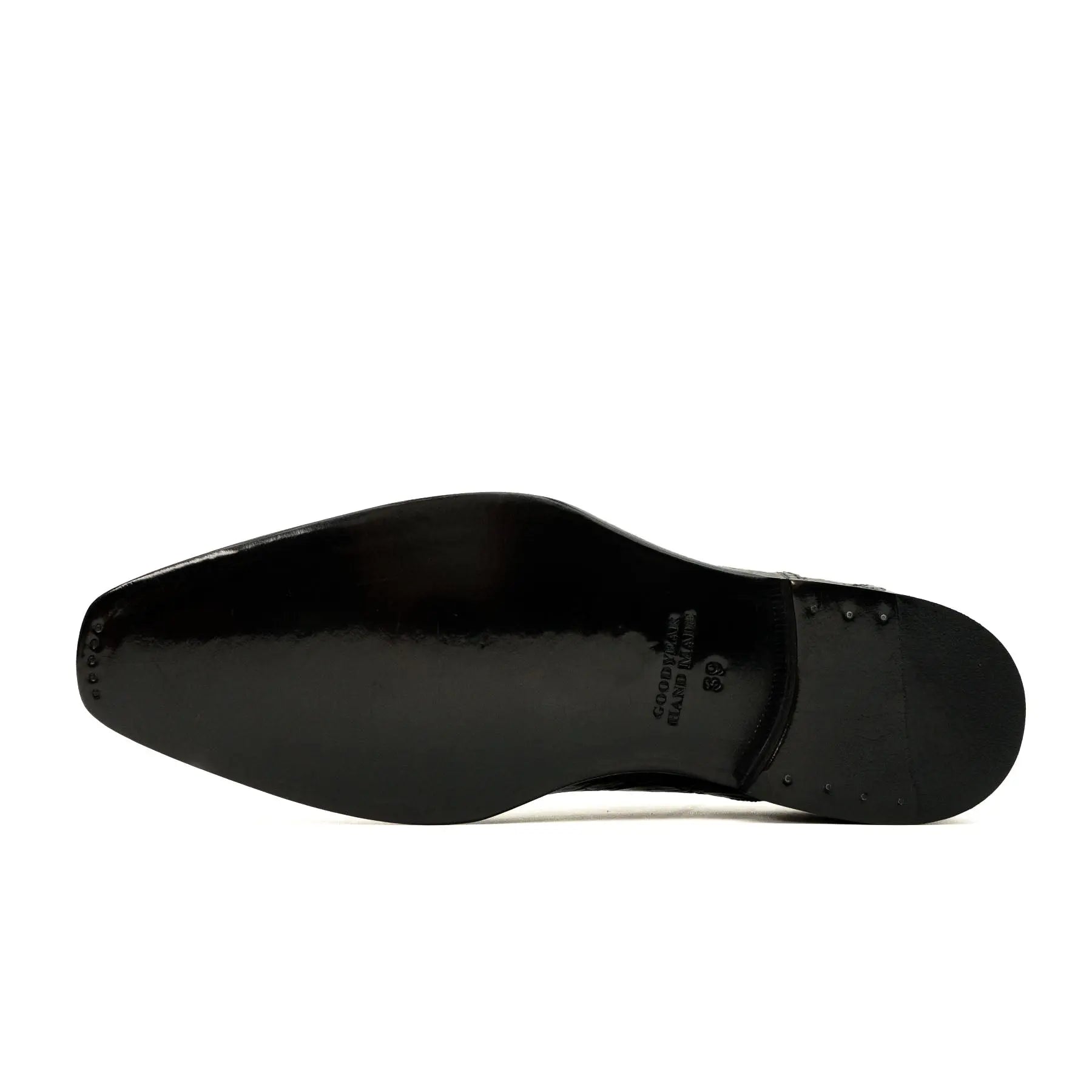 Black Crocodile-Textured Dress Shoe VanPasch