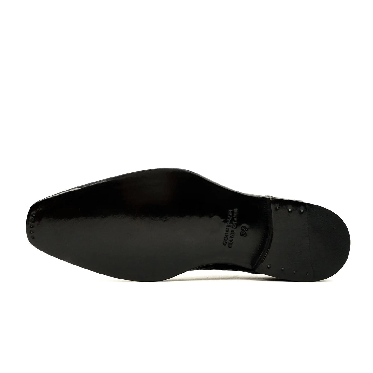 Black Crocodile-Textured Dress Shoe VanPasch