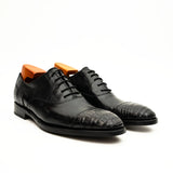 Black Crocodile-Textured Oxford VanPasch