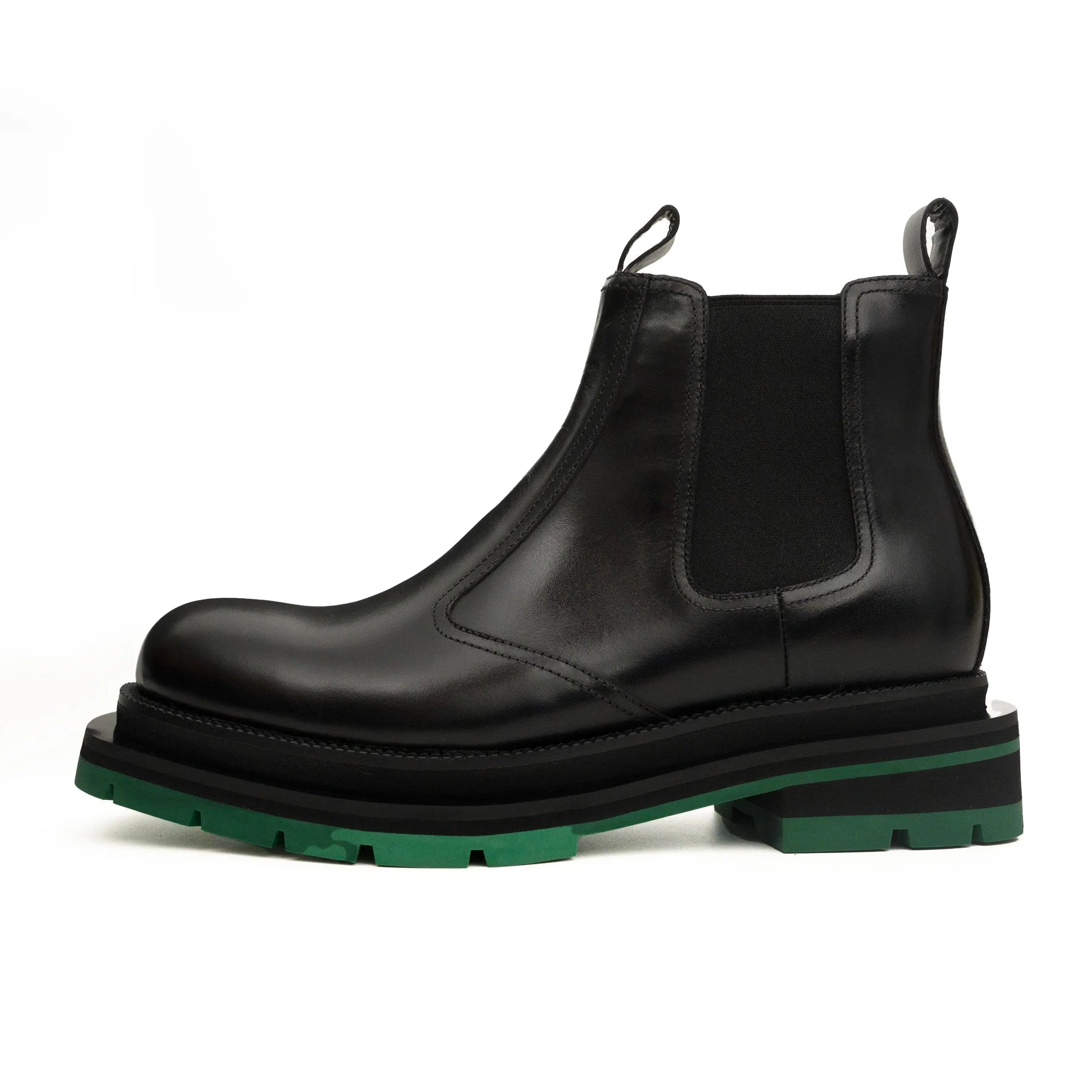 Black Green-Sole Chelsea Boots VanPasch