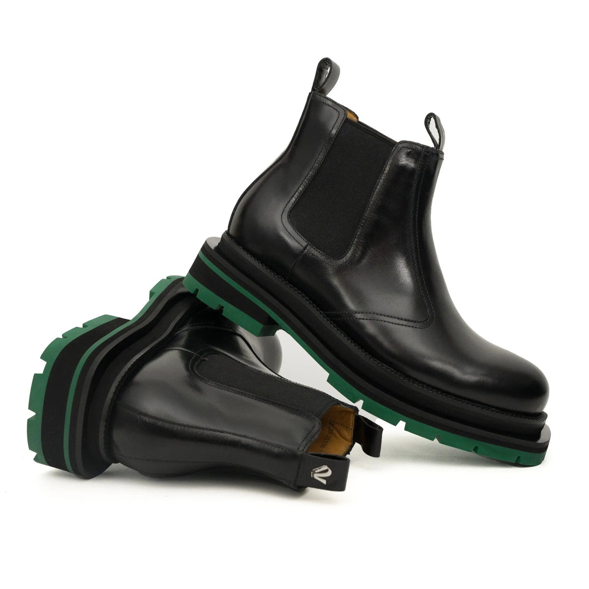 Black Green-Sole Chelsea Boots VanPasch