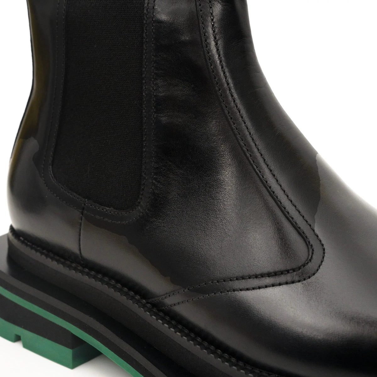 Black Green-Sole Chelsea Boots VanPasch