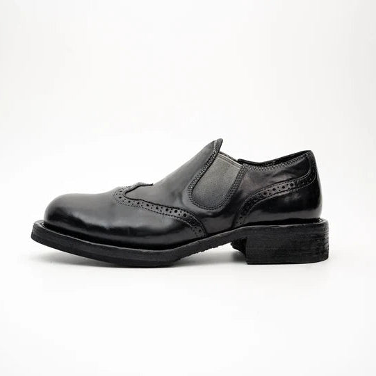 Washed Horse Leather Slip-On Casual Shoes