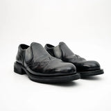 Washed Horse Leather Slip-On Casual Shoes