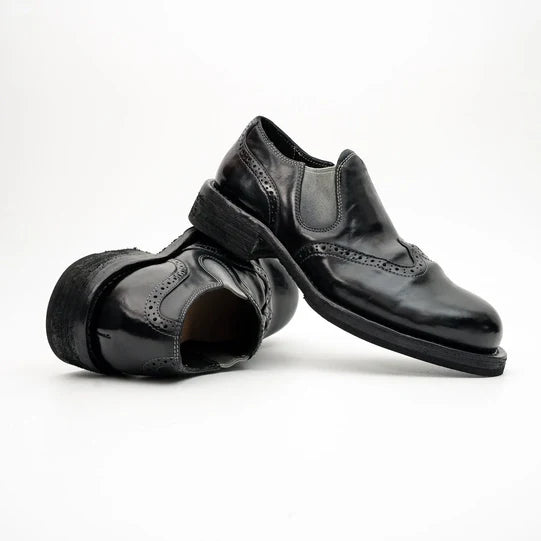 Washed Horse Leather Slip-On Casual Shoes