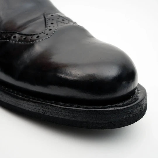 Washed Horse Leather Slip-On Casual Shoes