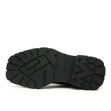 Black Leather Boots with Green Laces VanPasch