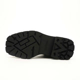 Black Leather Side-Zip Lug Sole Boots VanPasch