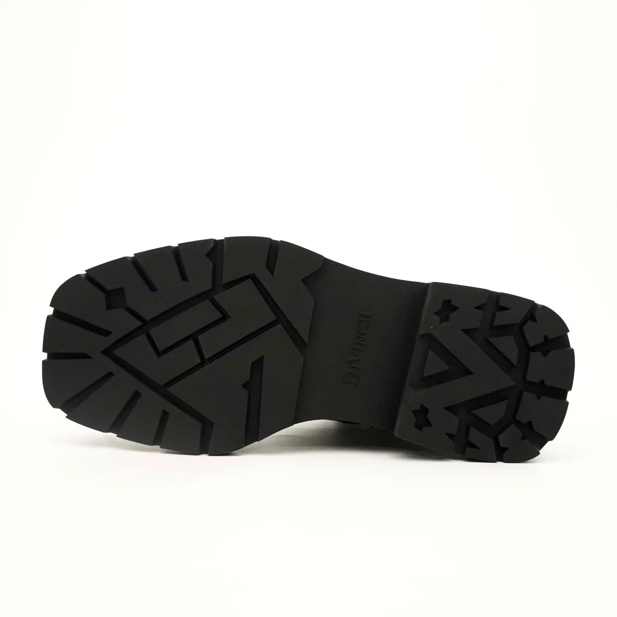Black Leather Side-Zip Lug Sole Boots VanPasch