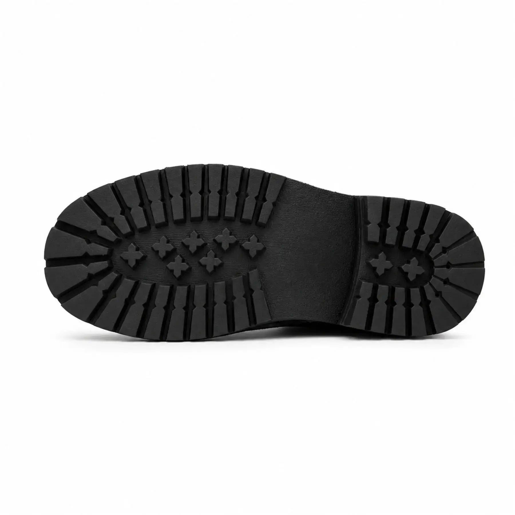 VanPasch 5036B black lug sole Chelsea boots outsole detail
