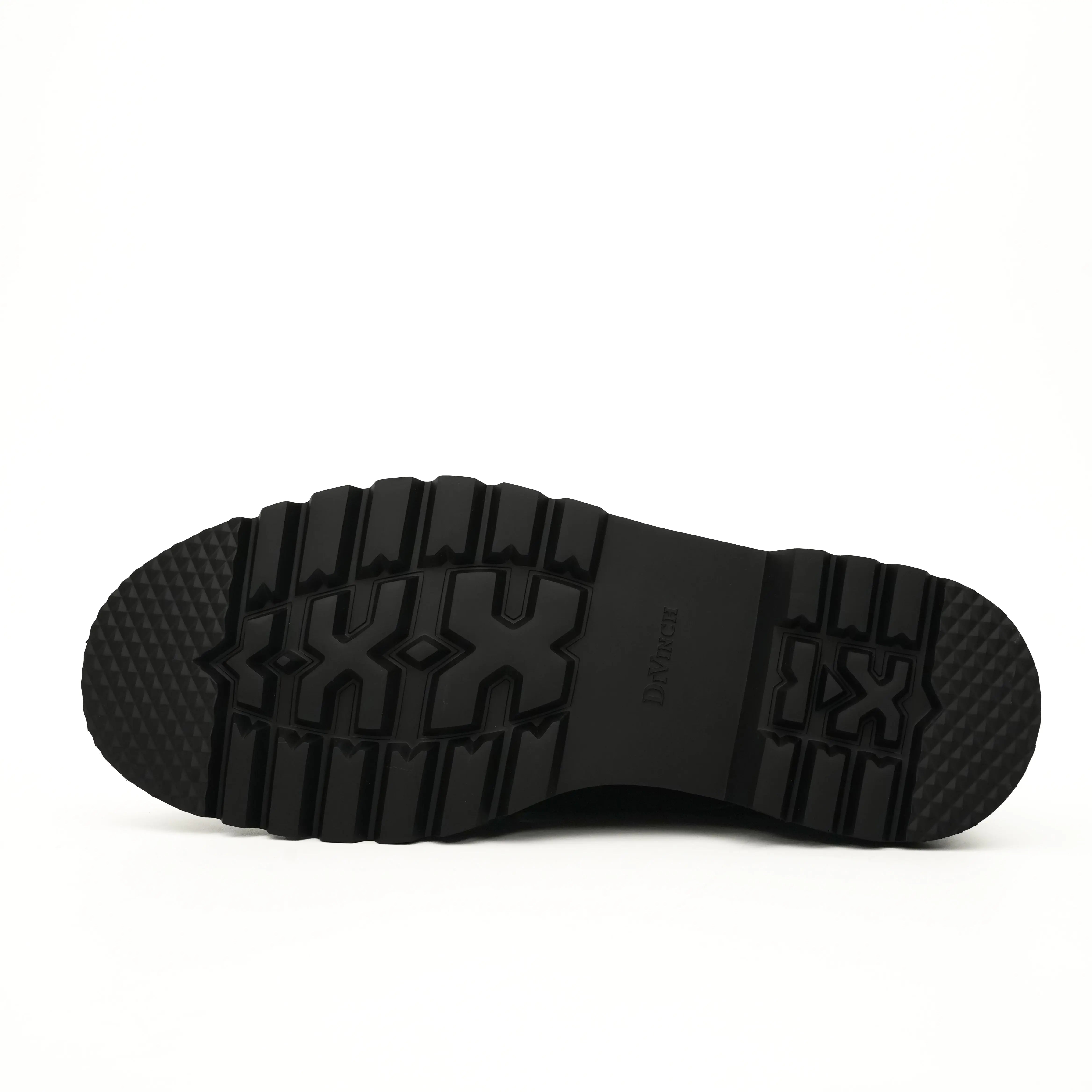 Black Patent Fringe Lug Sole Boots
