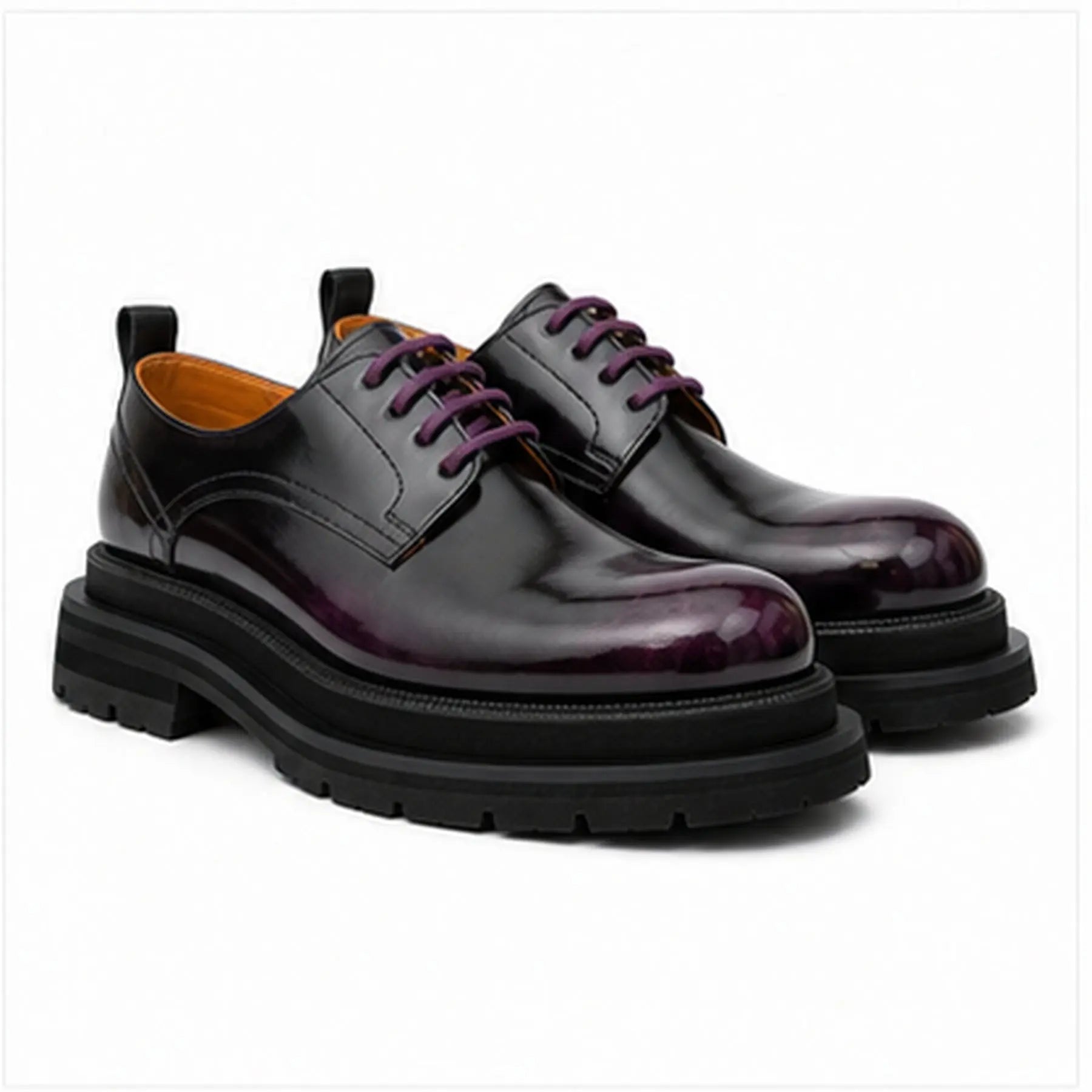Lug-Sole Derby Shoes for Men