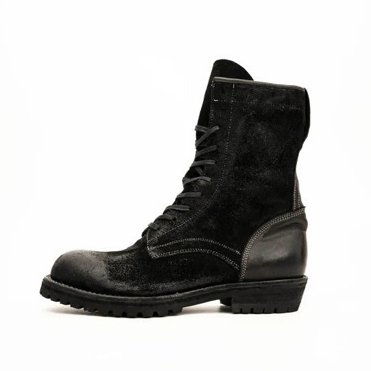 Suede Lace-Up Combat Boots