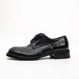 Black Washed Leather Derby VanPasch