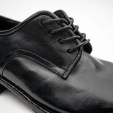 Black Washed Leather Derby VanPasch