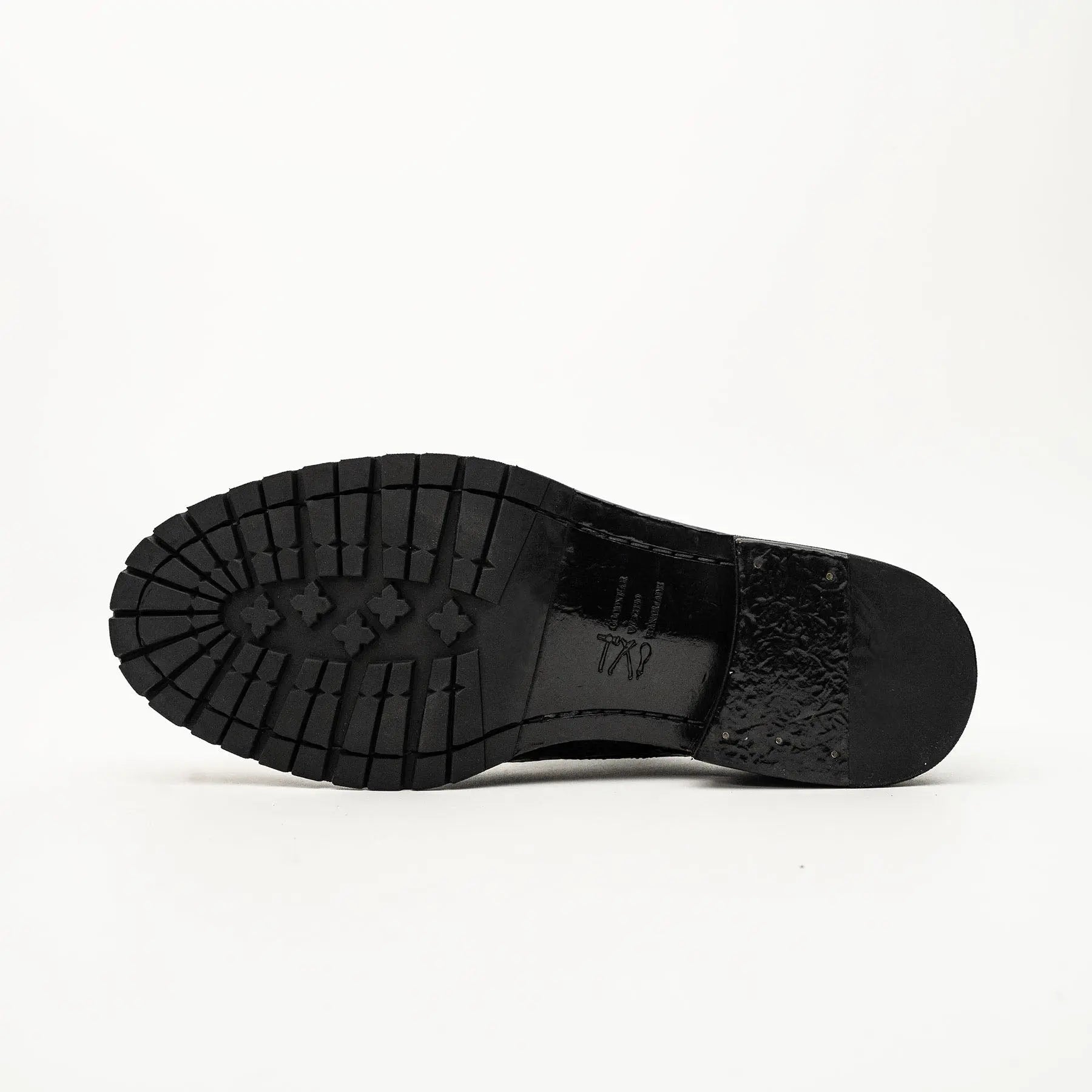 Black Washed Leather Lug Derby VanPasch