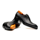 Black Wholecut Leather Oxford Shoes VanPasch