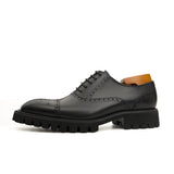 Black Wingtip Calf Leather Oxford Shoes | VanPasch