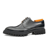 Black derby brogue shoes VanPasch