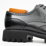 Black derby brogue shoes VanPasch