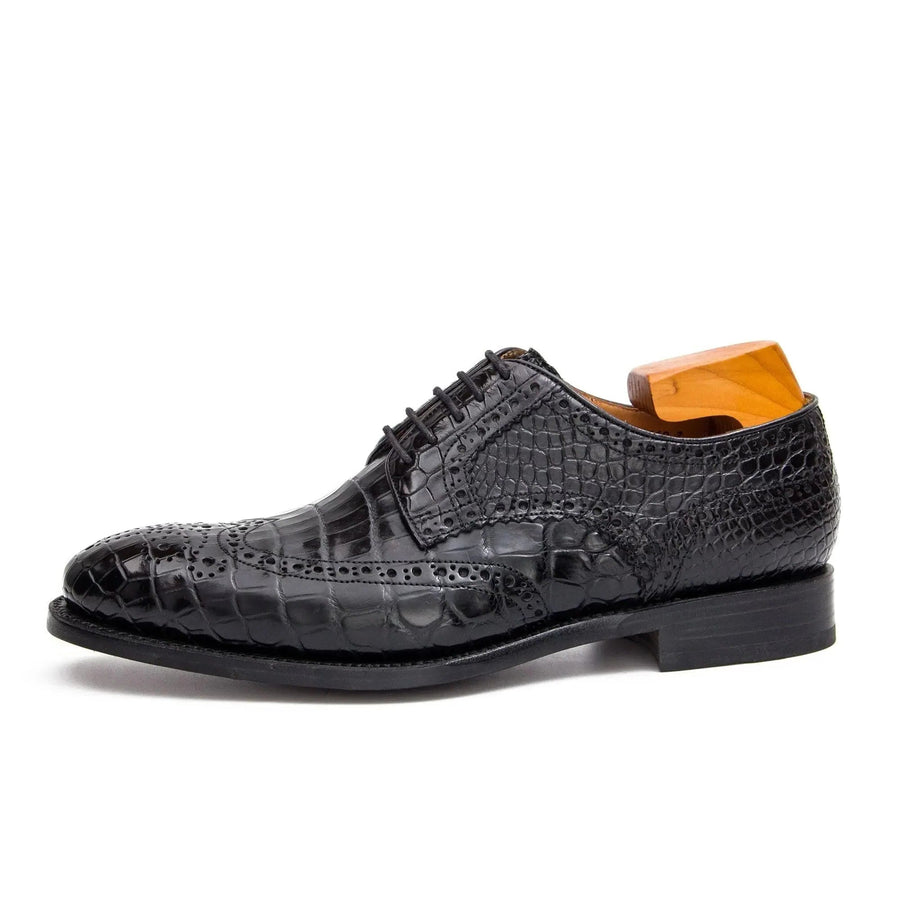 Nile crocodile leather Goodyear crafts derby shoes 21792106 - VanPasch