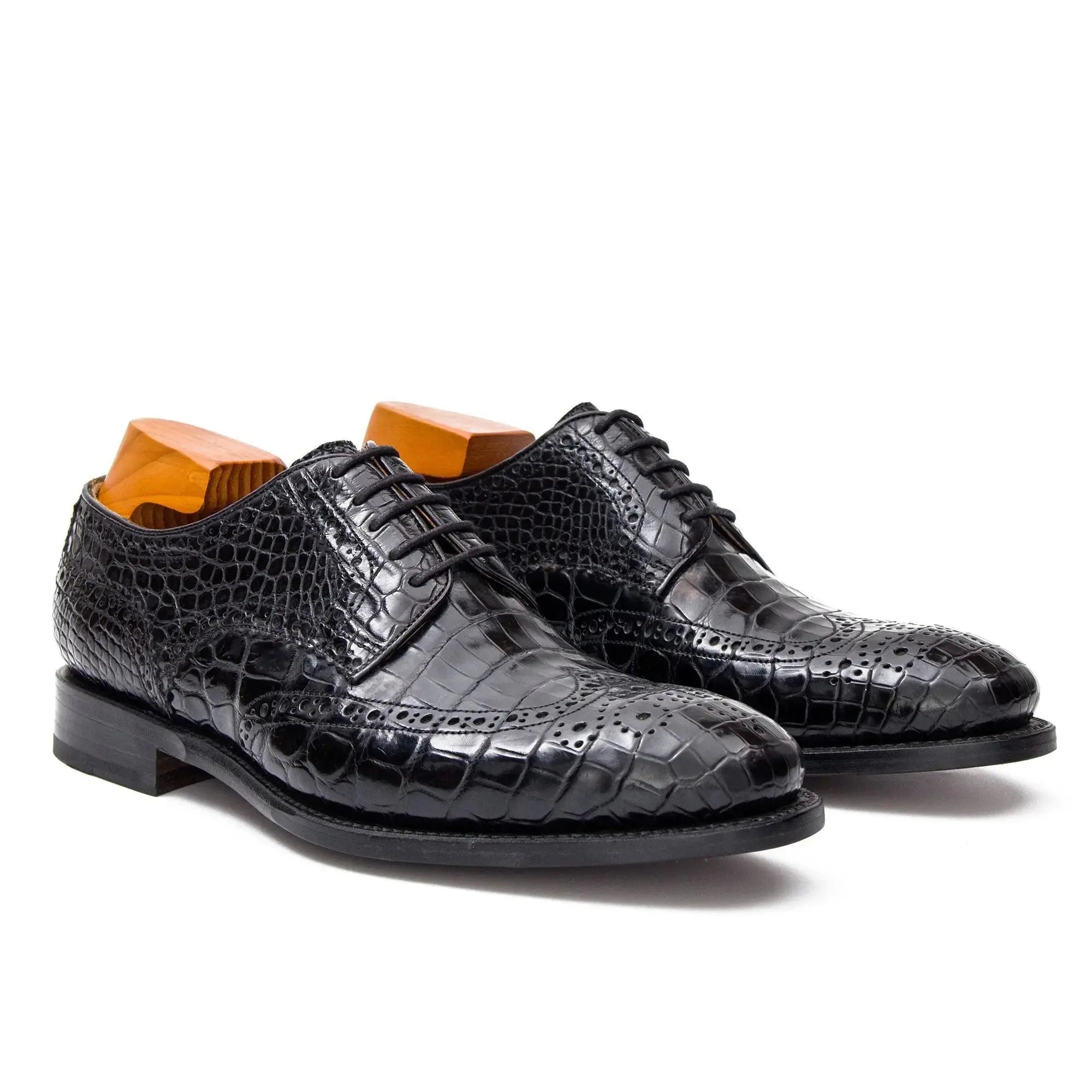 Nile crocodile leather Goodyear crafts derby shoes 21792106 - VanPasch
