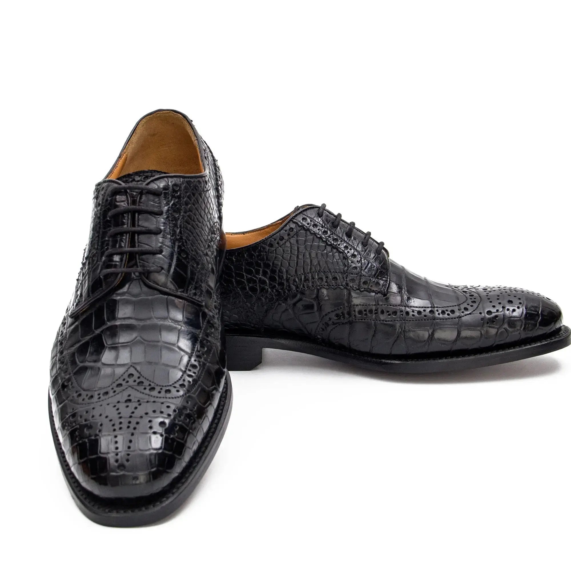 Nile crocodile leather Goodyear crafts derby shoes 21792106 - VanPasch