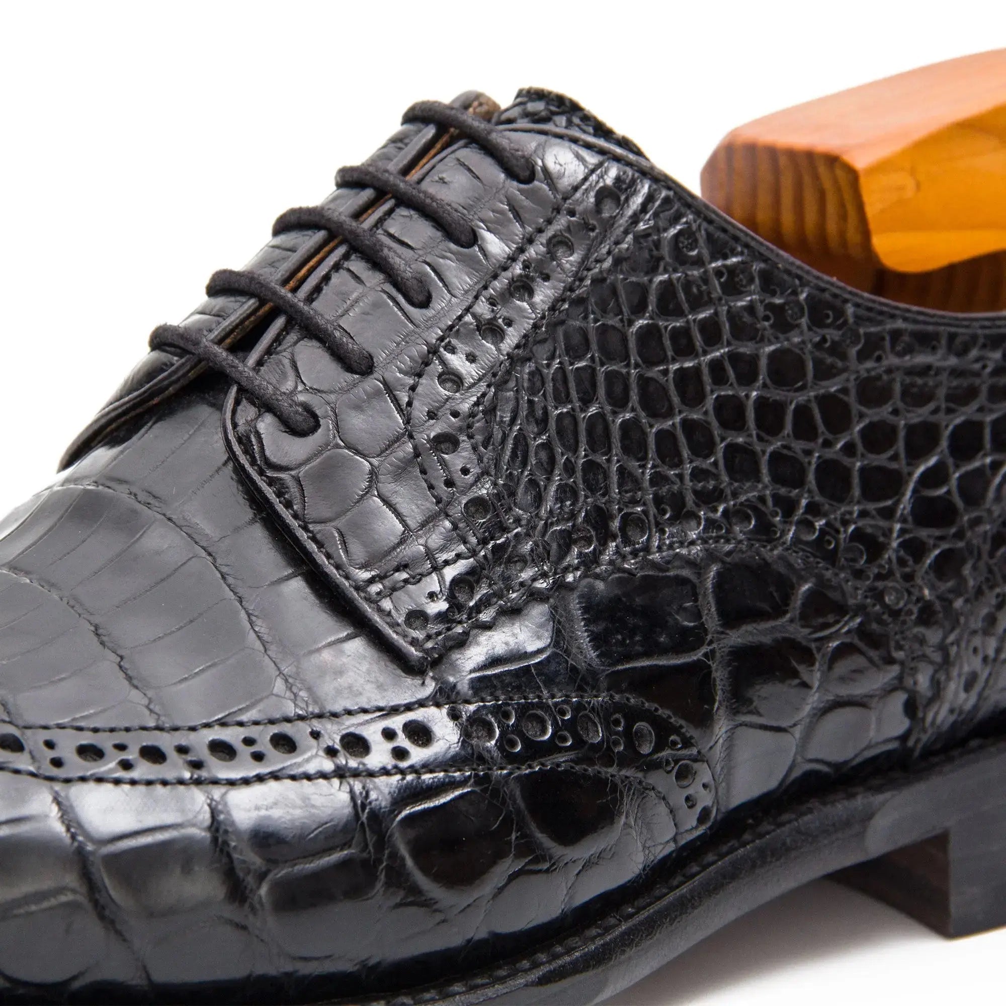 Nile crocodile leather Goodyear crafts derby shoes 21792106 - VanPasch