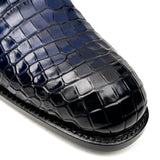 Blue Crocodile Leather Derby Shoes VanPasch