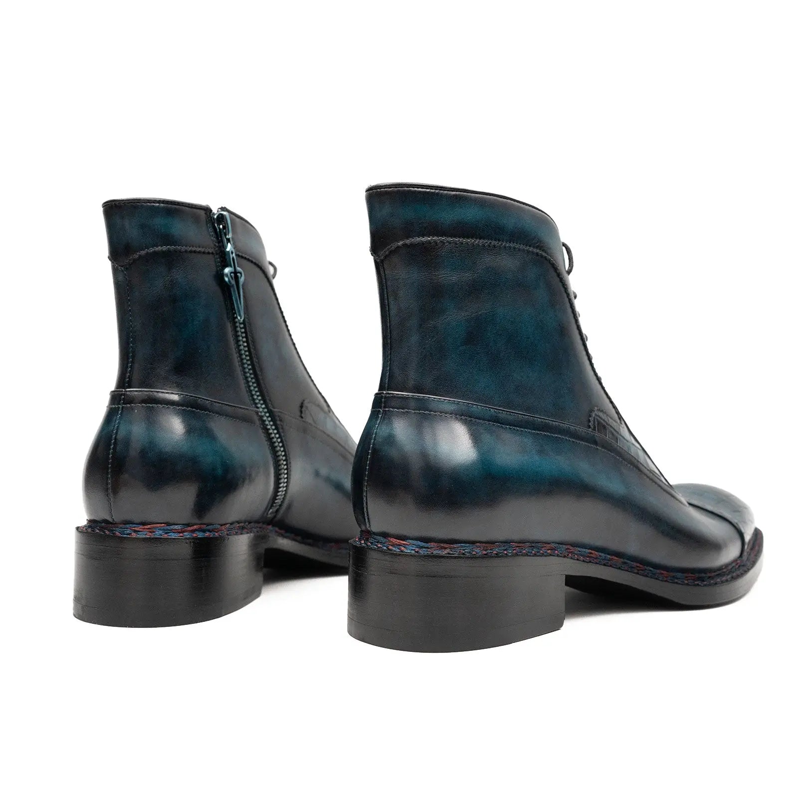 Blue Genuine Alligator Leather Boots Goodyear Norwegian Welt VanPasch
