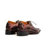 Bordeaux Crocodile Silk Norwegian Derby VanPasch