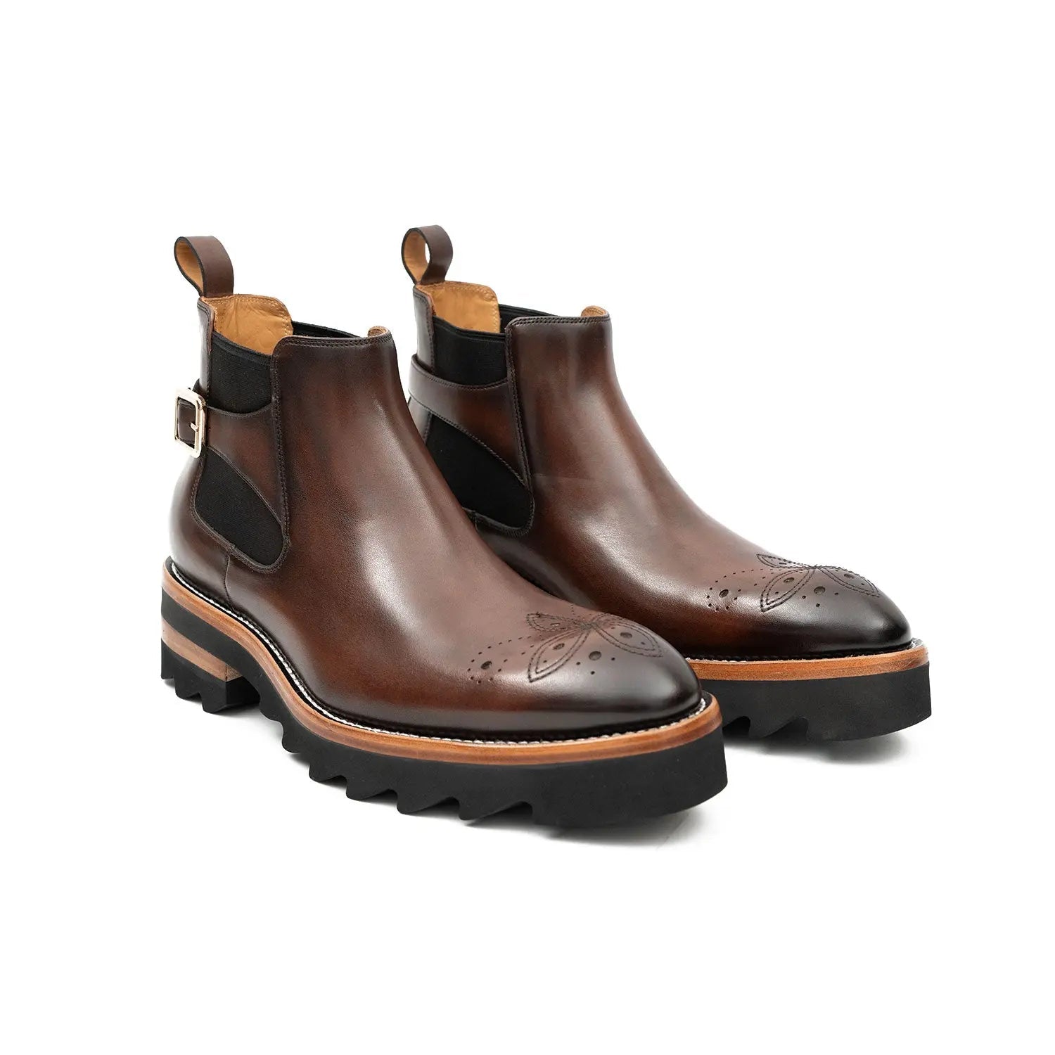 Brogue Chelsea Boots Brown VanPasch