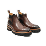 Brogue Chelsea Boots Brown VanPasch