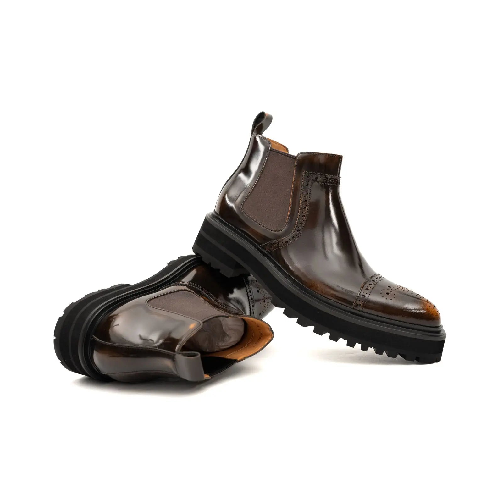 Brogue Platform Chelsea Boot VanPasch