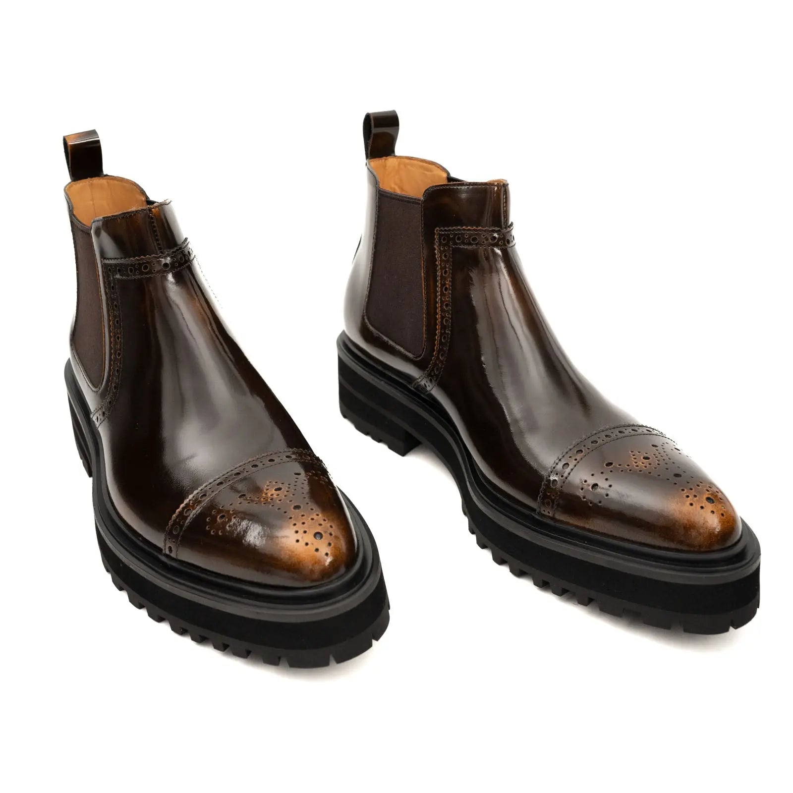 Brogue Platform Chelsea Boot VanPasch